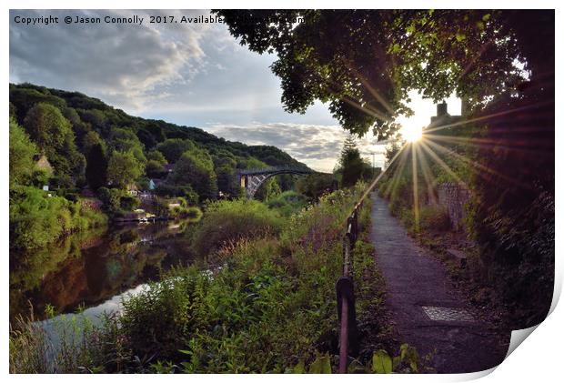 Sunrays Along The Severn Print by Jason Connolly