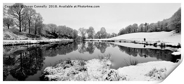 The River Brathay In Winter Print by Jason Connolly