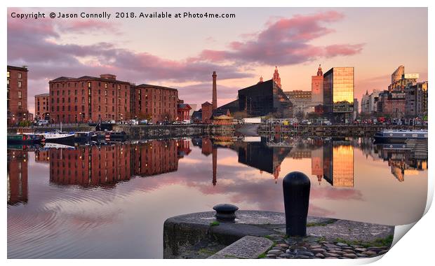 Salthouse Dock Reflections. Print by Jason Connolly