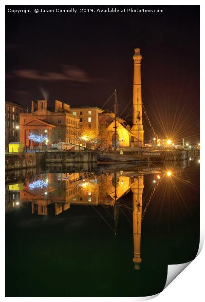 Royal Albert Dock reflections. Print by Jason Connolly