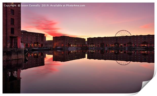Royal Albert Dock Sunrise Print by Jason Connolly
