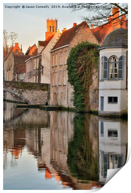 Brugge Reflections Print by Jason Connolly
