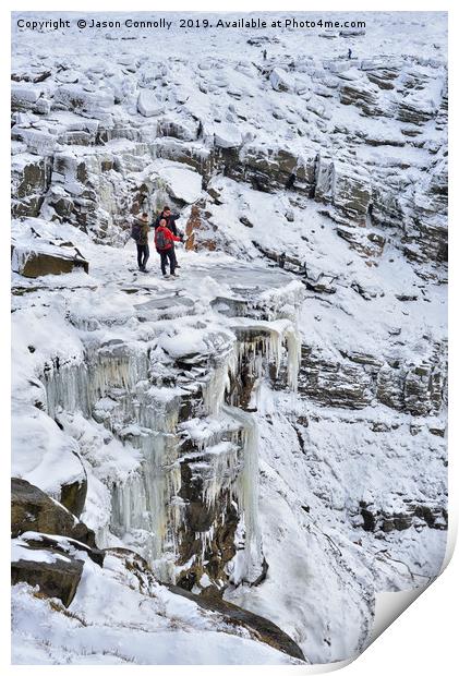 Winter Time At Kinder Downfall Print by Jason Connolly