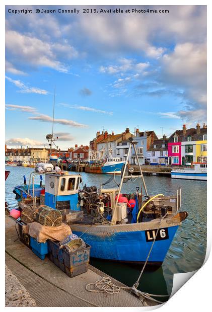 Weymouth Boats Print by Jason Connolly