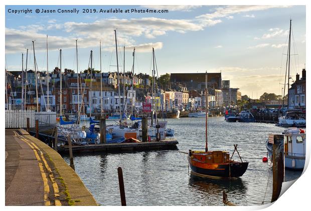 Weymouth Harbour. Print by Jason Connolly