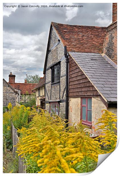 Shere Village, Surrey. Print by Jason Connolly