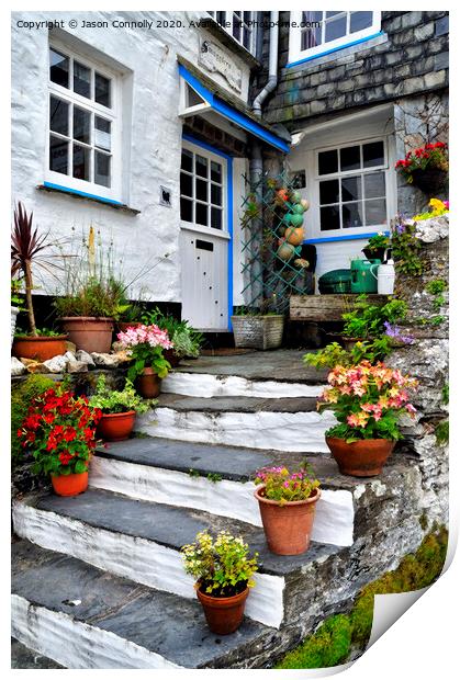 Smuggler's Cottage, Polperro. Print by Jason Connolly