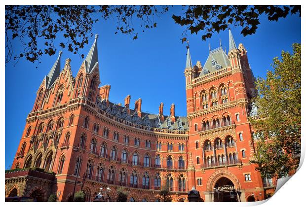 St. Pancras Renaissance Hotel, London. Print by Jason Connolly