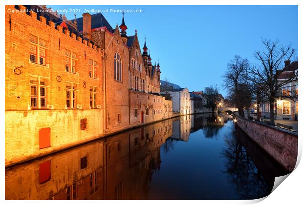 Golden Light In Bruges. Print by Jason Connolly