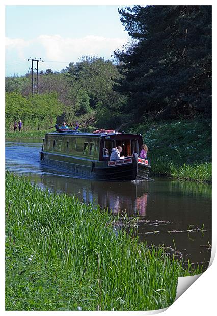 Union Canal Narrow Boat Print by Tom Gomez