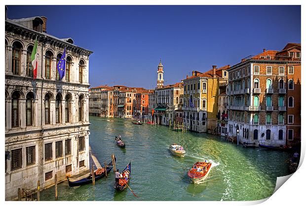 Light Traffic on the Grand Canal Print by Tom Gomez