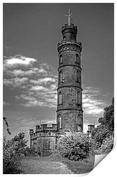 Nelson’s Monument - B&W Print by Tom Gomez