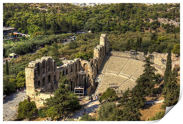 Odeon of Herodes Atticus Print by Tom Gomez