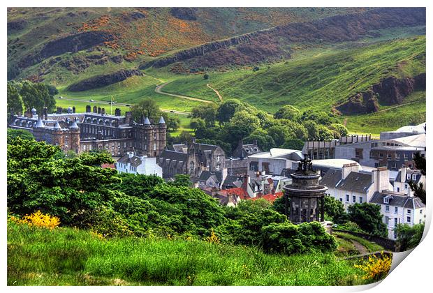 Holyrood from Calton Hill Print by Tom Gomez