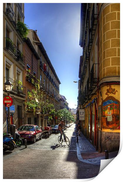 Old Streets of Madrid Print by Tom Gomez