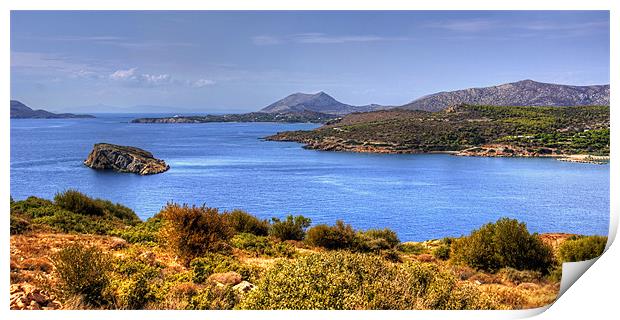 The Aegean Sea from Cape Sounion Print by Tom Gomez