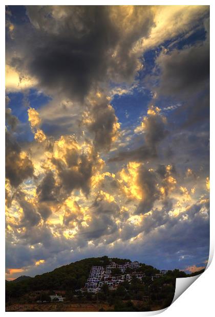 Clouds over Pueblo Espárragos Print by Tom Gomez