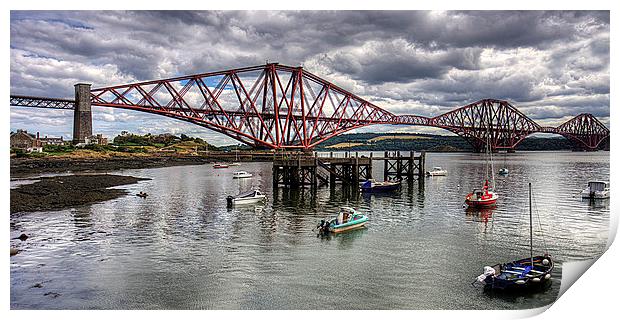 The Bridge from North Queensferry Bay Print by Tom Gomez