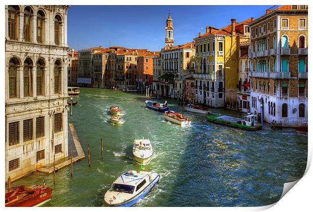 Looking North on the Grand Canal Print by Tom Gomez