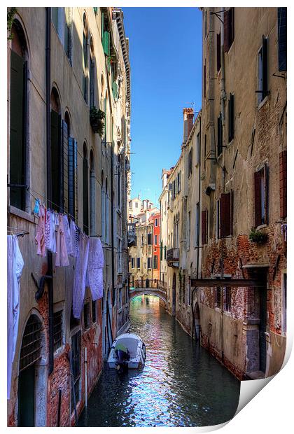 Washday in Venice Print by Tom Gomez