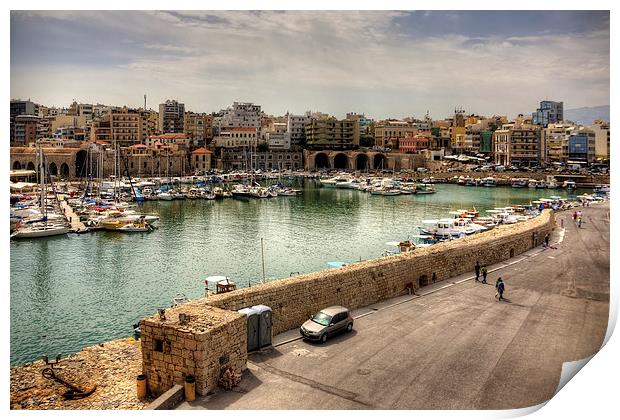 Heraklion Old Port Print by Tom Gomez