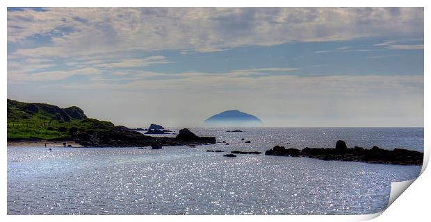 Ailsa Craig in Mist Print by Tom Gomez