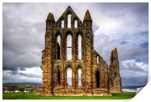Whitby Abbey Remains Print by Tom Gomez