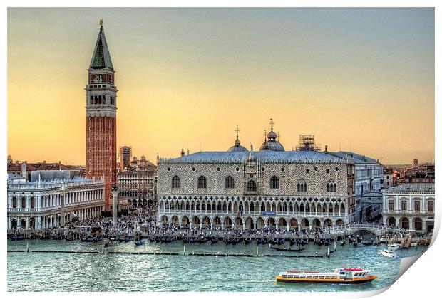 Early Evening Light in Piazza San Marco Print by Tom Gomez