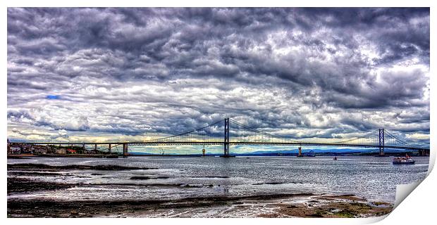 Clouds over the Bridge Panorama Print by Tom Gomez