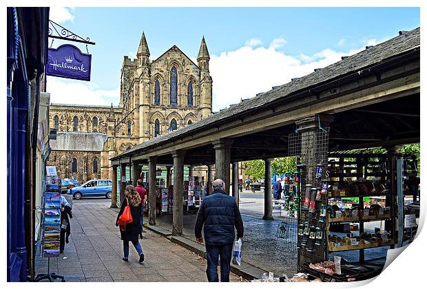 Hexham Abbey and the Shambles Print by Tom Gomez