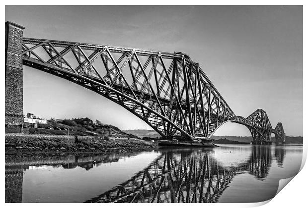 North Queensferry Reflections - B&W Print by Tom Gomez