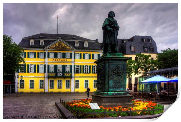 Central Post Office and Beethoven Memorial in Bonn Print by Tom Gomez