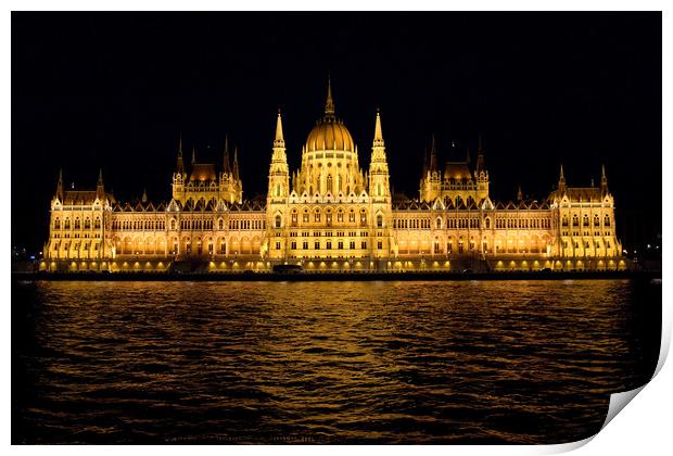 Hungarian Parliament Building Print by Tom Gomez