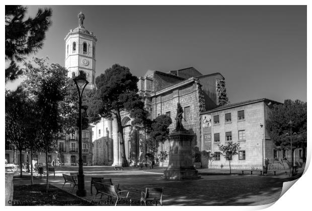 Cathedral of Valladolid - B&W Print by Tom Gomez