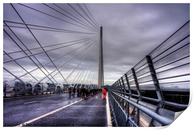 The North Tower of the Queensferry Crossing Print by Tom Gomez