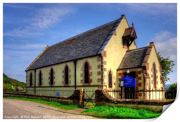 Tayvallich Church  Print by Tom Gomez