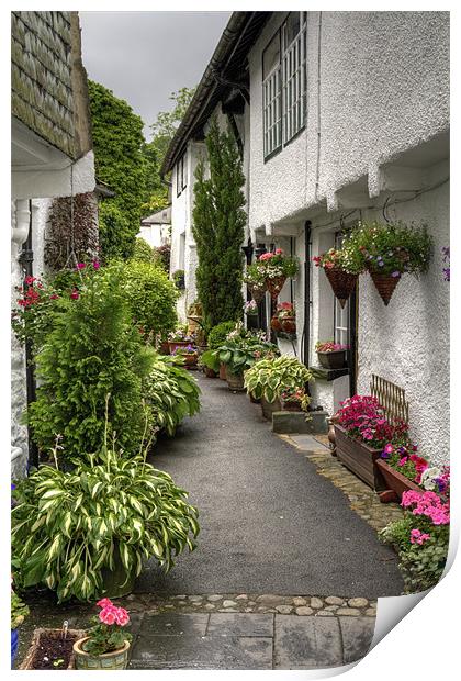 Hawkshead Alley Print by Tom Gomez