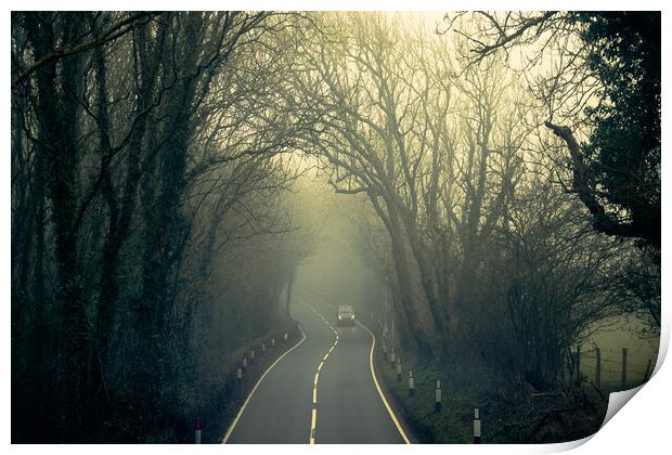 Fog On The A259 Print by Chris Lord