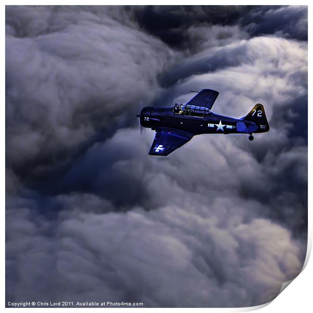 North American Aviation T-6 Texan Print by Chris Lord