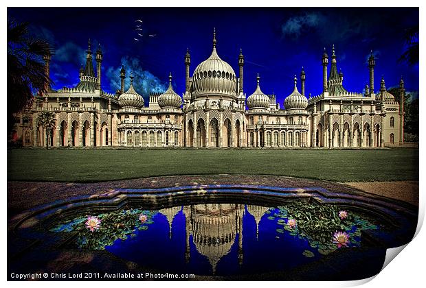 Brighton's Royal Pavilion Print by Chris Lord
