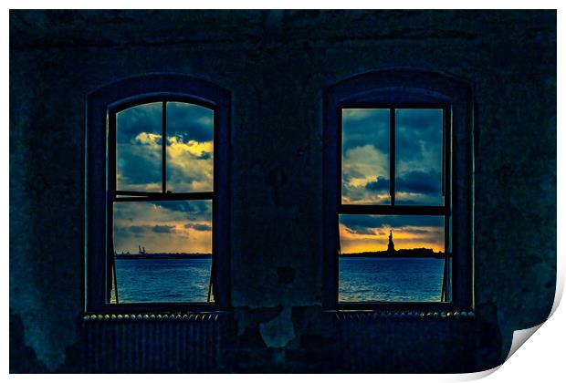 Ellis Island Sunrise  Print by Chris Lord