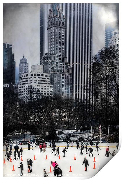 Skating In Gotham Print by Chris Lord