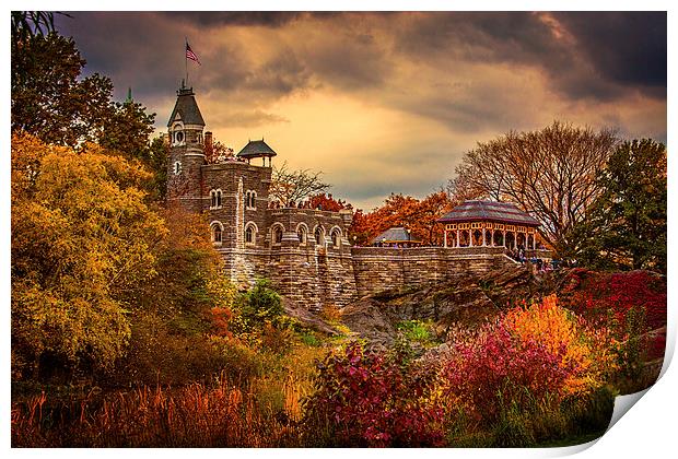 Autumn At Belvedere Castle Print by Chris Lord