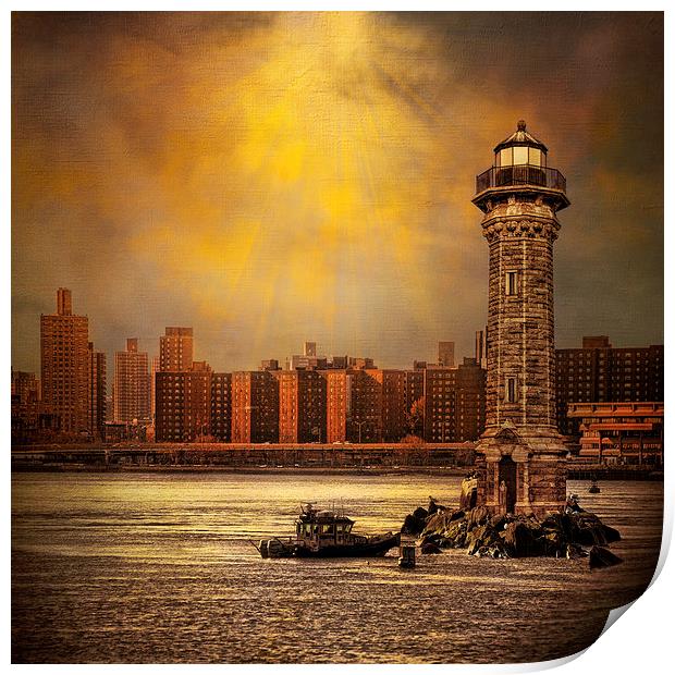 East River Fantasy Print by Chris Lord
