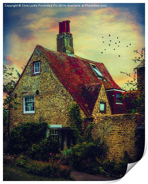  Cosy Cottage Print by Chris Lord