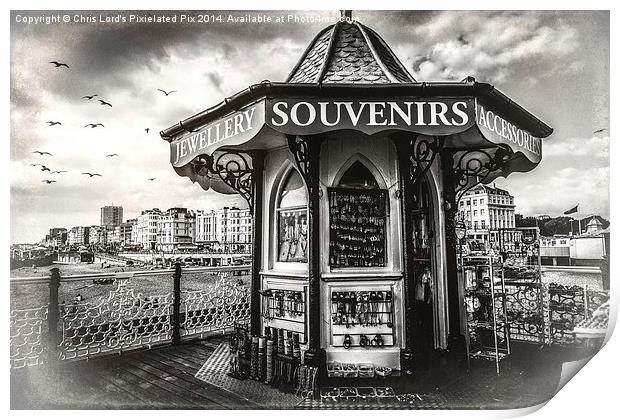 Souvenirs On The Pier At Brighton Print by Chris Lord