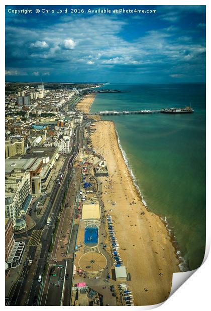 Brighton, A View From The High Tower Print by Chris Lord