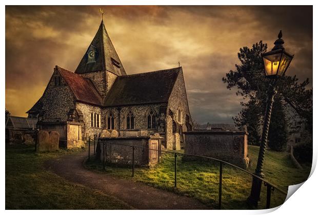 Saint Margaret's Church In Ditchling Print by Chris Lord