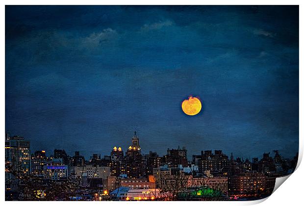 Manhattan Moonrise Print by Chris Lord