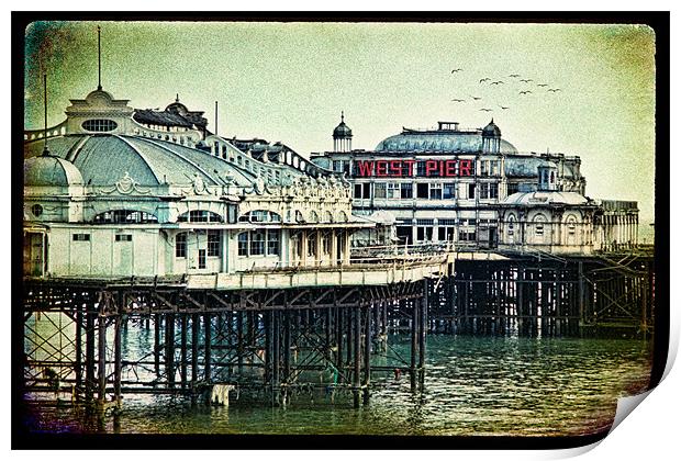 Brighton's Victorian West Pier Print by Chris Lord